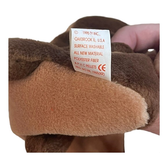 Vintage 1996 Hoot The Owl Ty Beanie Baby PVC Pellets No Hang Tag Retired - Picture 7 of 7